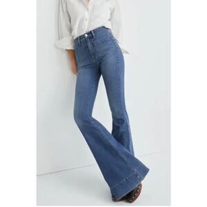 VERONICA BEARD Sheridan Exaggerated Flare High Rise Jeans Airway Wash 26